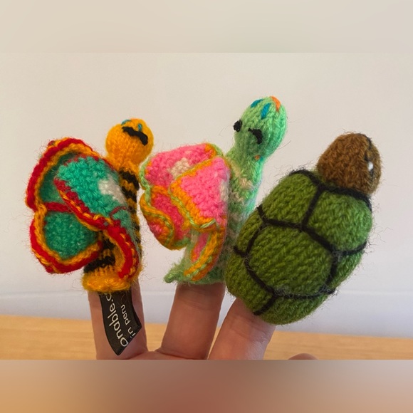 Set of 9 Knitted Animal Finger Puppets - Picture 2 of 4
